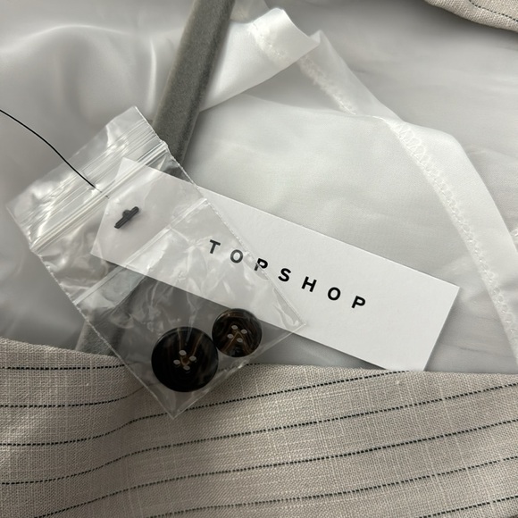 NWT Topshop pinstripe long blazer jacket - Picture 4 of 4